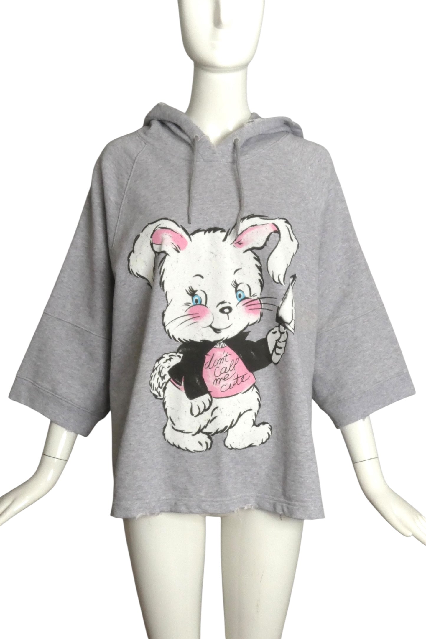 MOSCHINO COUTURE- NWT 2020 Distressed Sweatshirt Hoodie, Size 4