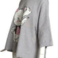 MOSCHINO COUTURE- NWT 2020 Distressed Sweatshirt Hoodie, Size 4