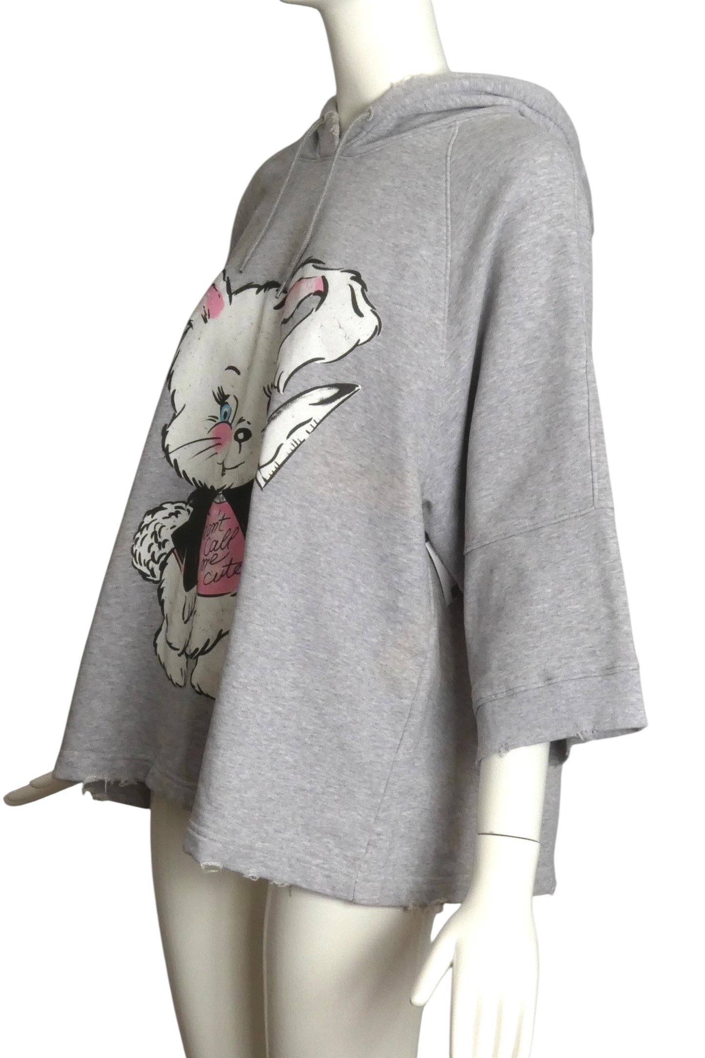 MOSCHINO COUTURE- NWT 2020 Distressed Sweatshirt Hoodie, Size 4