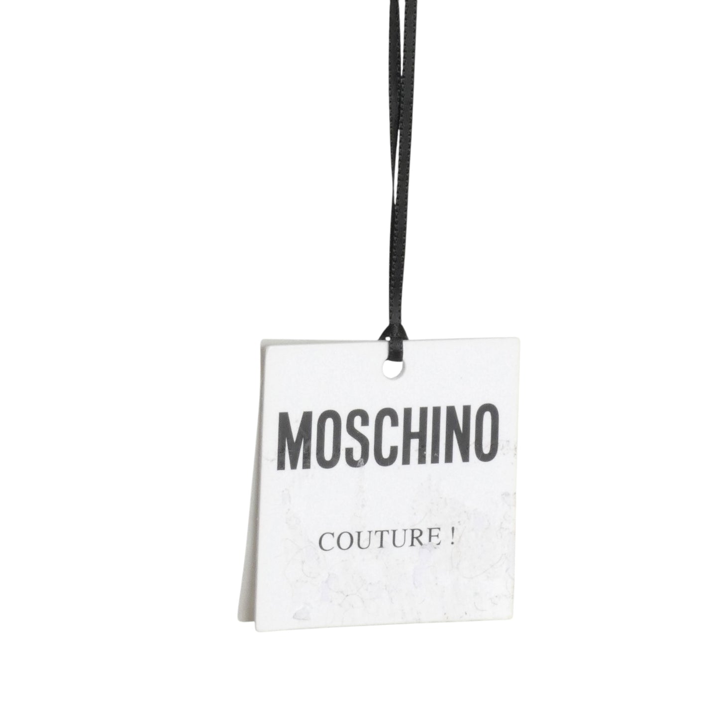 MOSCHINO- NWT 2020 Black Vinyl Bat Wing Cap, Size Small