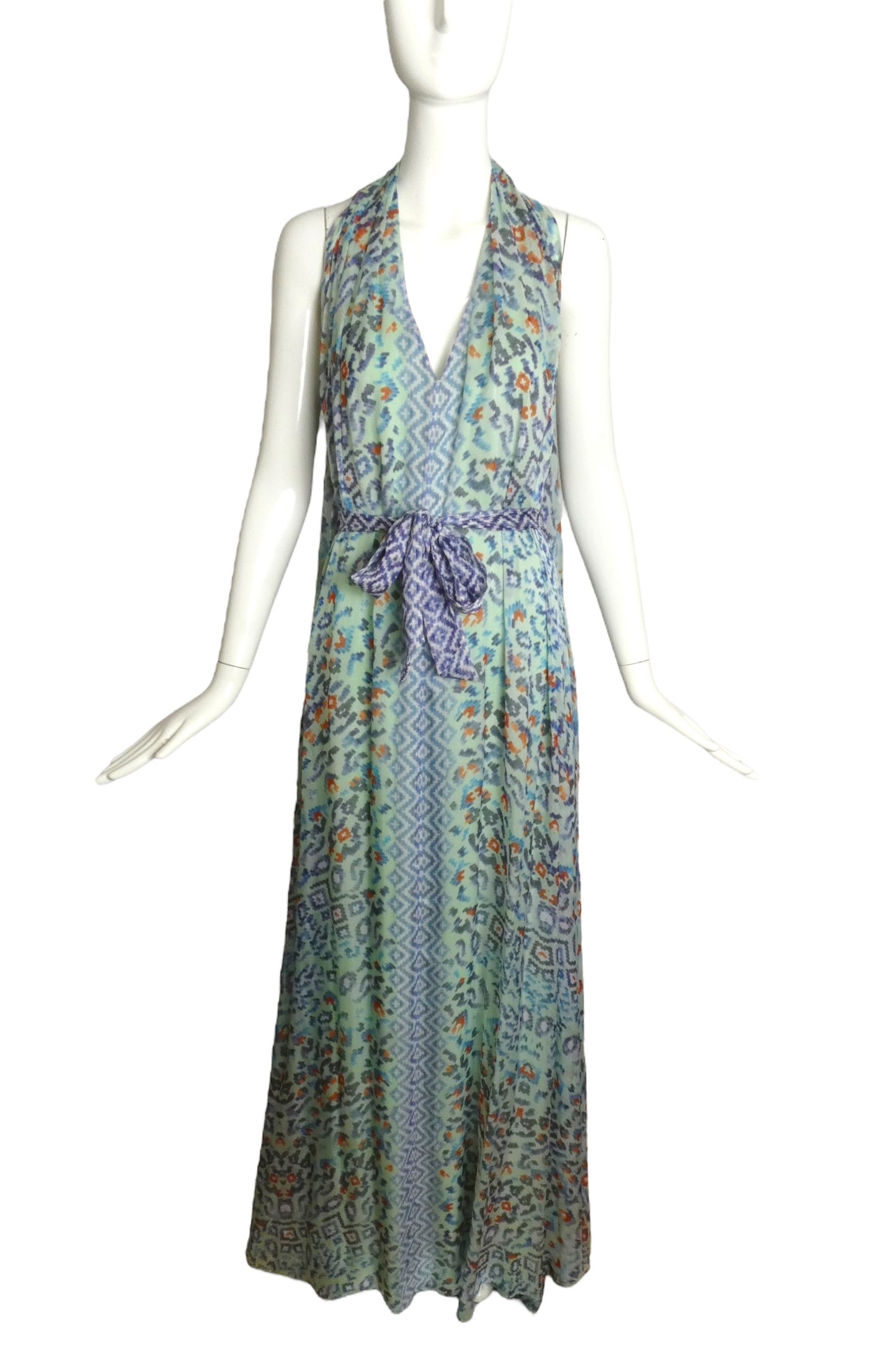 TEMPERLEY LONDON- NWT 2013 Multi Color Chiffon Maxi Dress, Size 4