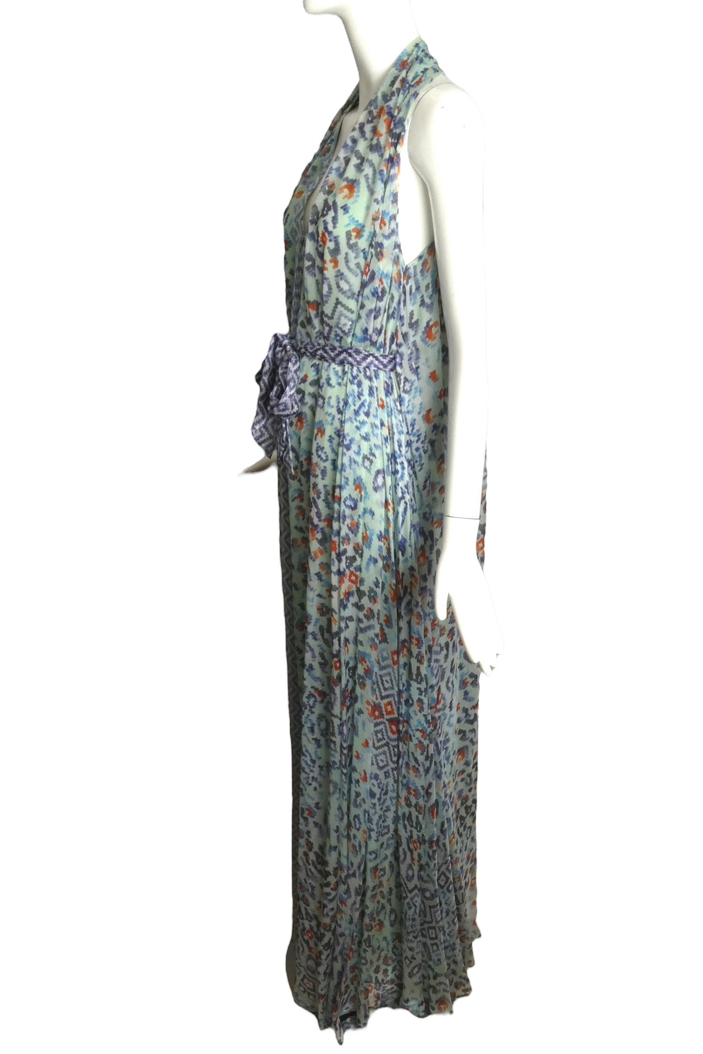 TEMPERLEY LONDON- NWT 2013 Multi Color Chiffon Maxi Dress, Size 4