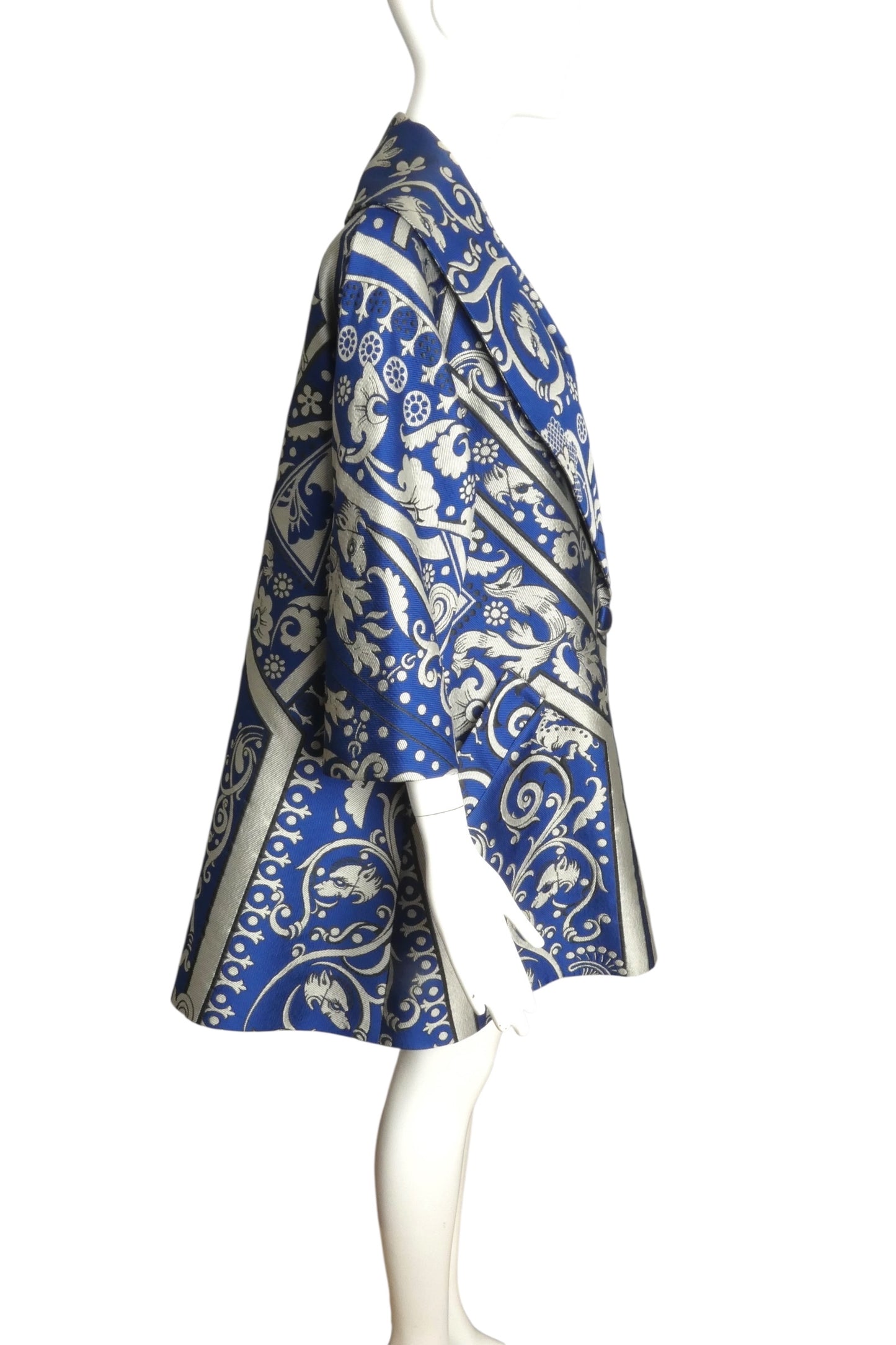 TEMPERLEY- NWT 2014 Printed Brocade Overcoat, Size 2