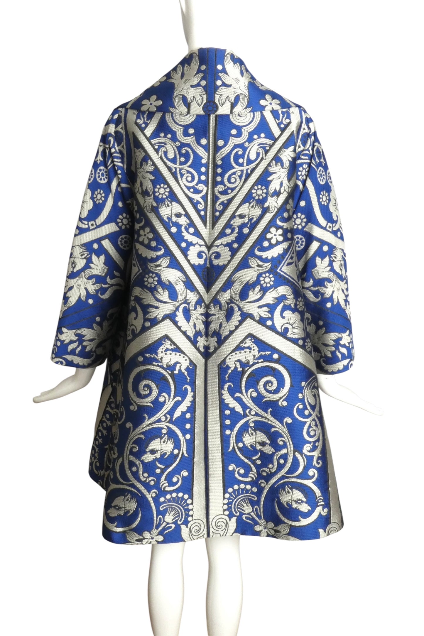 TEMPERLEY- NWT 2014 Printed Brocade Overcoat, Size 2