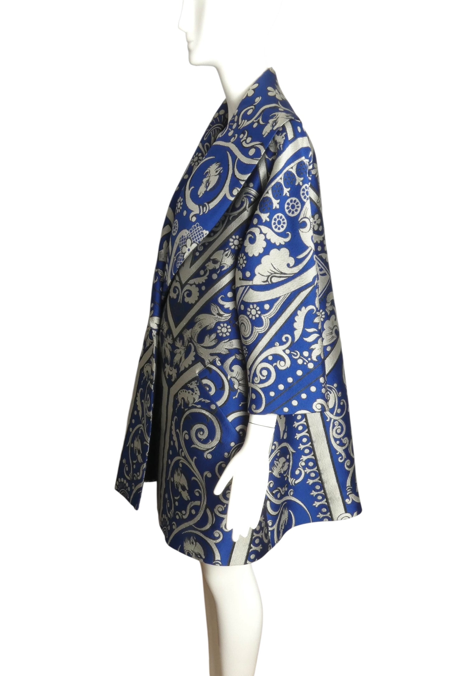 TEMPERLEY- NWT 2014 Printed Brocade Overcoat, Size 2