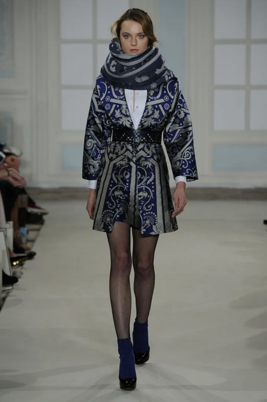 TEMPERLEY- NWT 2014 Multi Color Brocade Pencil Skirt, Size 2
