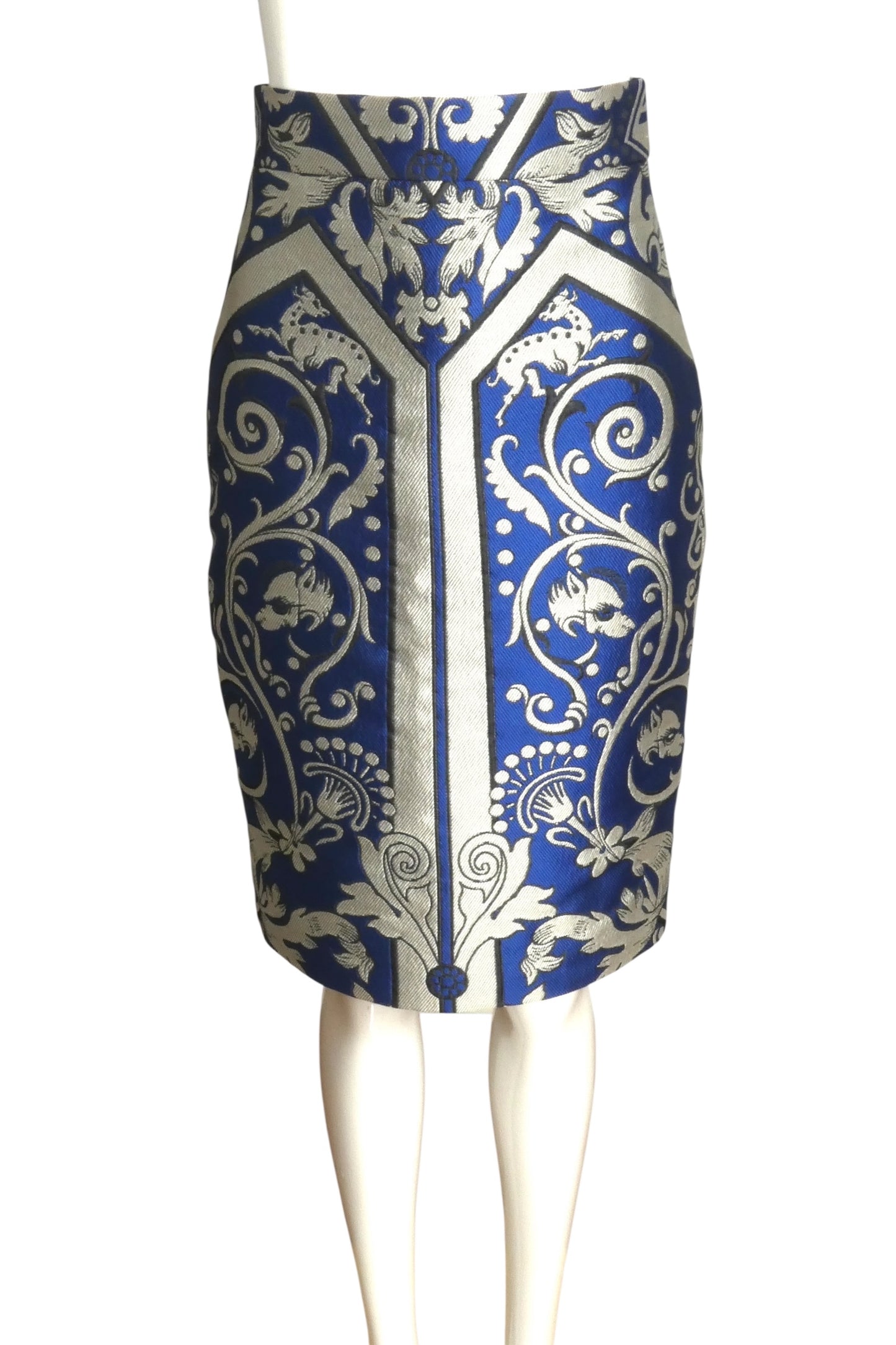 TEMPERLEY- NWT 2014 Multi Color Brocade Pencil Skirt, Size 2