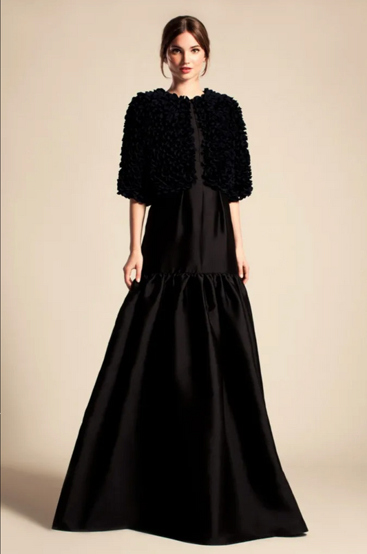 TEMPERLEY- NWT 2014Navy Silk Petal Jacket, Size 6