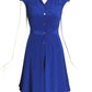 MCQ MCQUEEN- NWT 2011 Blue Western Cut Dress, Size 4