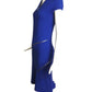 MCQ MCQUEEN- NWT 2011 Blue Knit Zipper Dress, Size 6