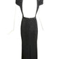 ISSA- NWT 2012 Black Velvet Knit Gown, Size 2