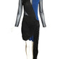 ISSA- NWT Black & Blue Sheer Knit Cocktail Dress, Size 6