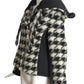 JC de CASTELBAJAC- NWT 2013 Houndstooth Fleece Moto Jacket, Size 14