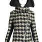 JC de CASTELBAJAC- NWT 2013 Houndstooth Fleece Moto Jacket, Size 14