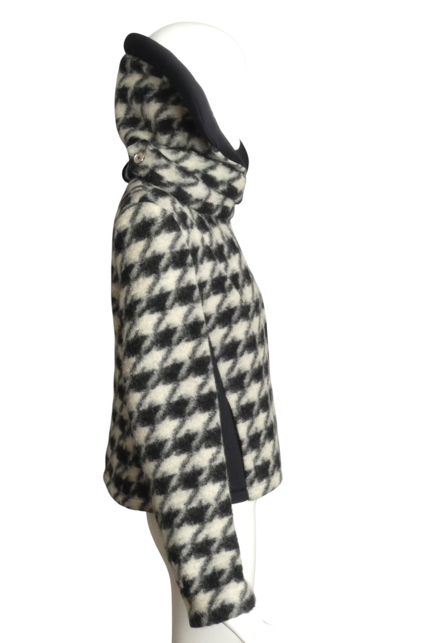 JC de CASTELBAJAC- NWT 2013 Houndstooth Fleece Moto Jacket, Size 14