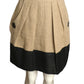 JC de CASTELBAJAC- NWT Linen & Leather Skirt, Size 6