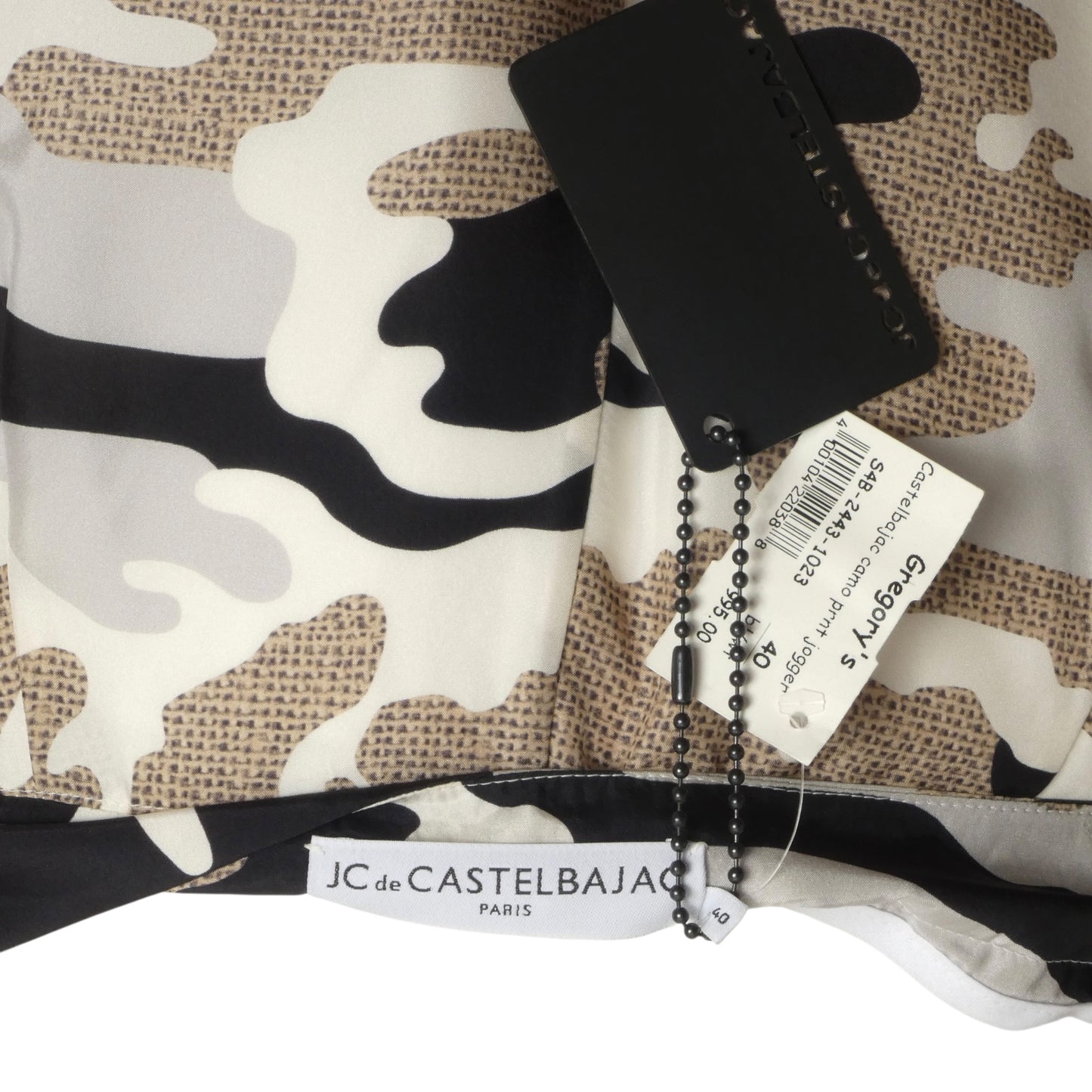 JC de CASTELBAJAC- NWT 2014 Camo Print Pants, Size 10