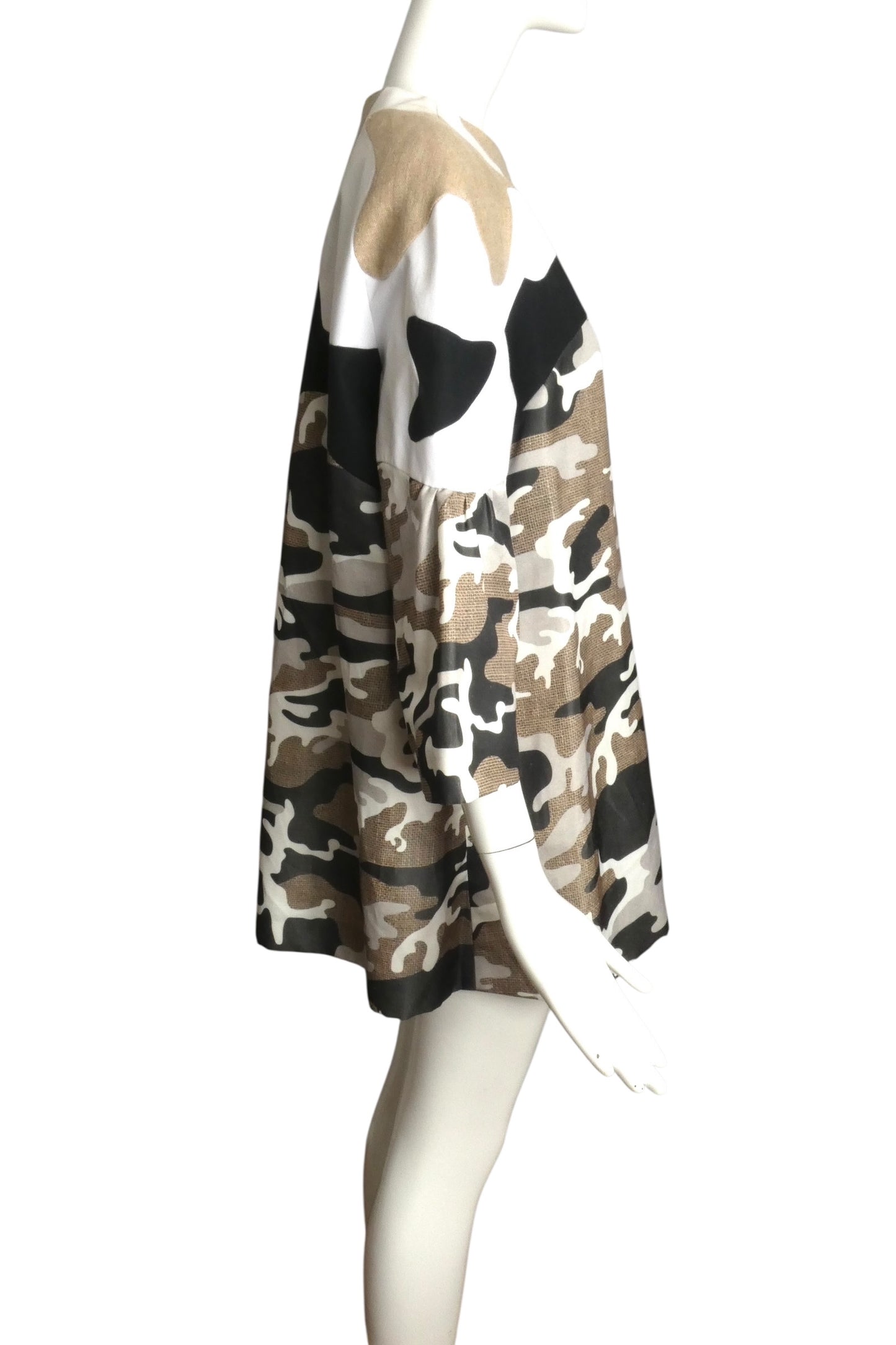JC de CASTELBAJAC- NWT 2014 Camo Print Overcoat, Size 12