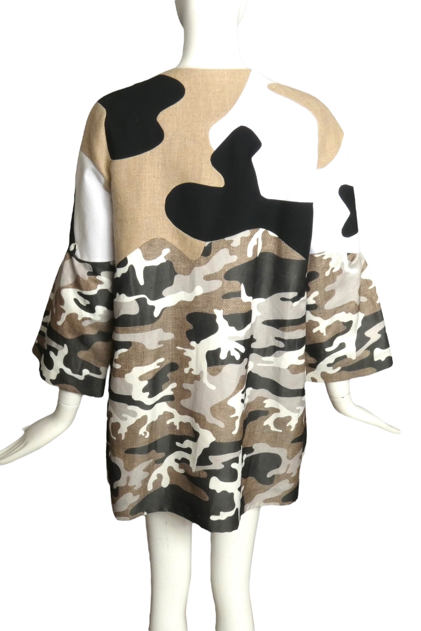 JC de CASTELBAJAC- NWT 2014 Camo Print Overcoat, Size 12