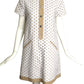 JC de CASTELBAJAC- NWT 2014 Eyelet Linen Trapeze Dress, Size 8