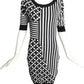 JC de CASTELBAJAC- NWT Printed Cotton Knit Dress, Size Small