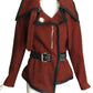 JC de CASTELBAJAC- NWT Wool Chevron Belted Jacket, Size 12