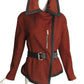 JC de CASTELBAJAC- NWT Wool Chevron Belted Jacket, Size 12