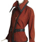 JC de CASTELBAJAC- NWT Wool Chevron Belted Jacket, Size 12