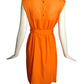 JC DE CASTELBAJAC- NWT Orange Cotton Dress, Size 10