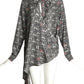 THOMAS WYLDE- NWT Sunglass Print Silk Blouse, Size Medium