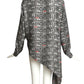 THOMAS WYLDE- NWT Sunglass Print Silk Blouse, Size Medium