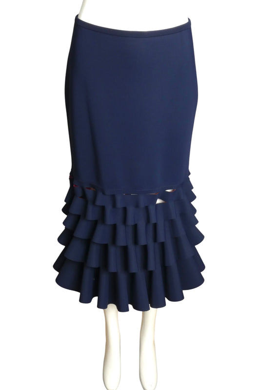DION LEE- NWT Navy Slash Skirt, Size 4