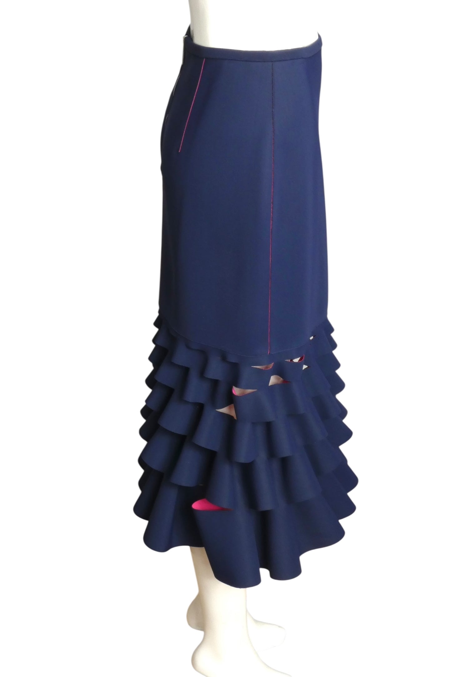 DION LEE- NWT Navy Slash Skirt, Size 4