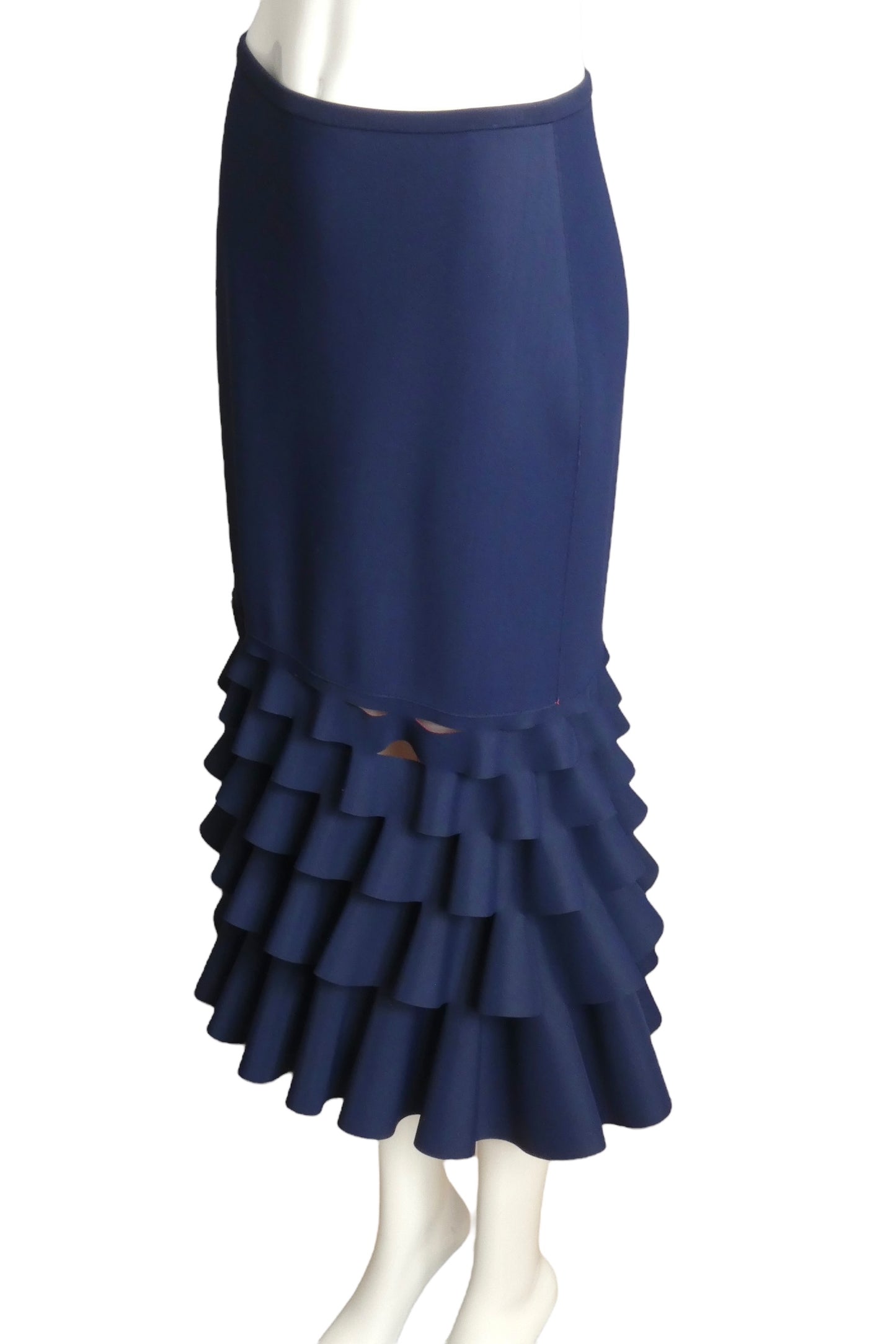 DION LEE- NWT Navy Slash Skirt, Size 4