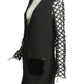 DAVID KOMA- NWT 2015 Black Crepe & Lace Coat, Size 6