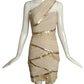 MANDALAY-NWT Beige Sequin Cocktail Dress, Size 8