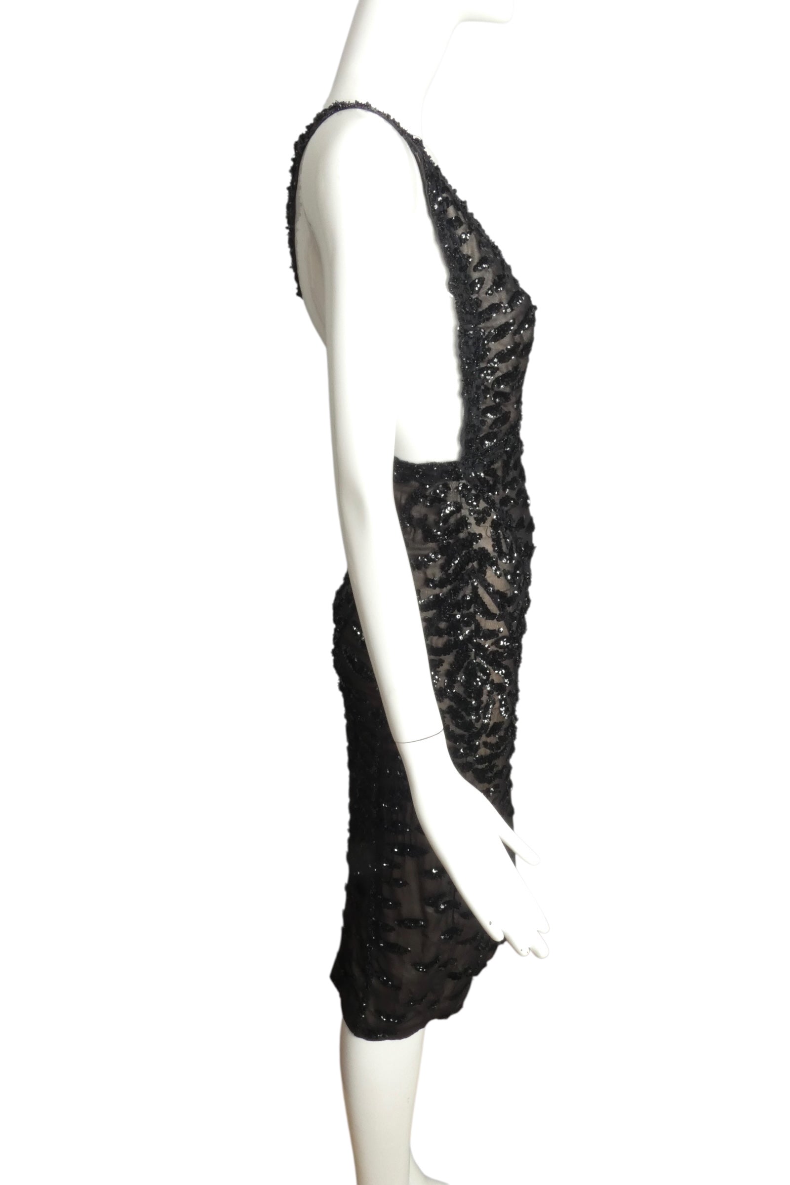 2000s NWT Black Sequin Cocktail Dress, Size 8 2000s NWT Black Sequin Cocktail Dress, Size 8