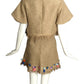 AMUSE- NWT Embellished Fringe Linen Ensemble, Size Small