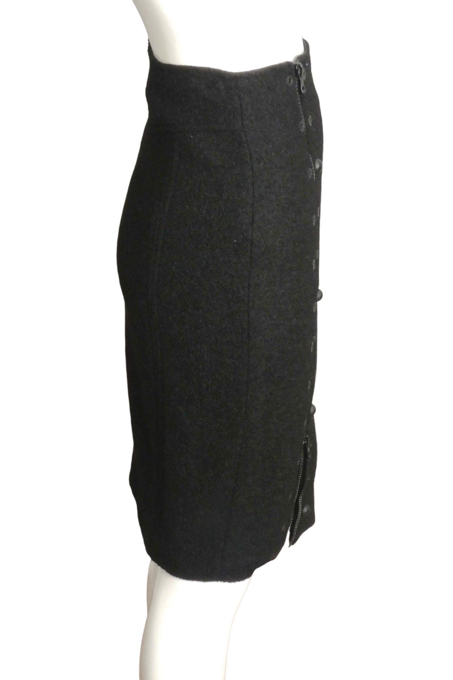 MOSCHINO CHEAP & CHIC- NWT Black Wool Zipper Pencil Skirt, Size 6