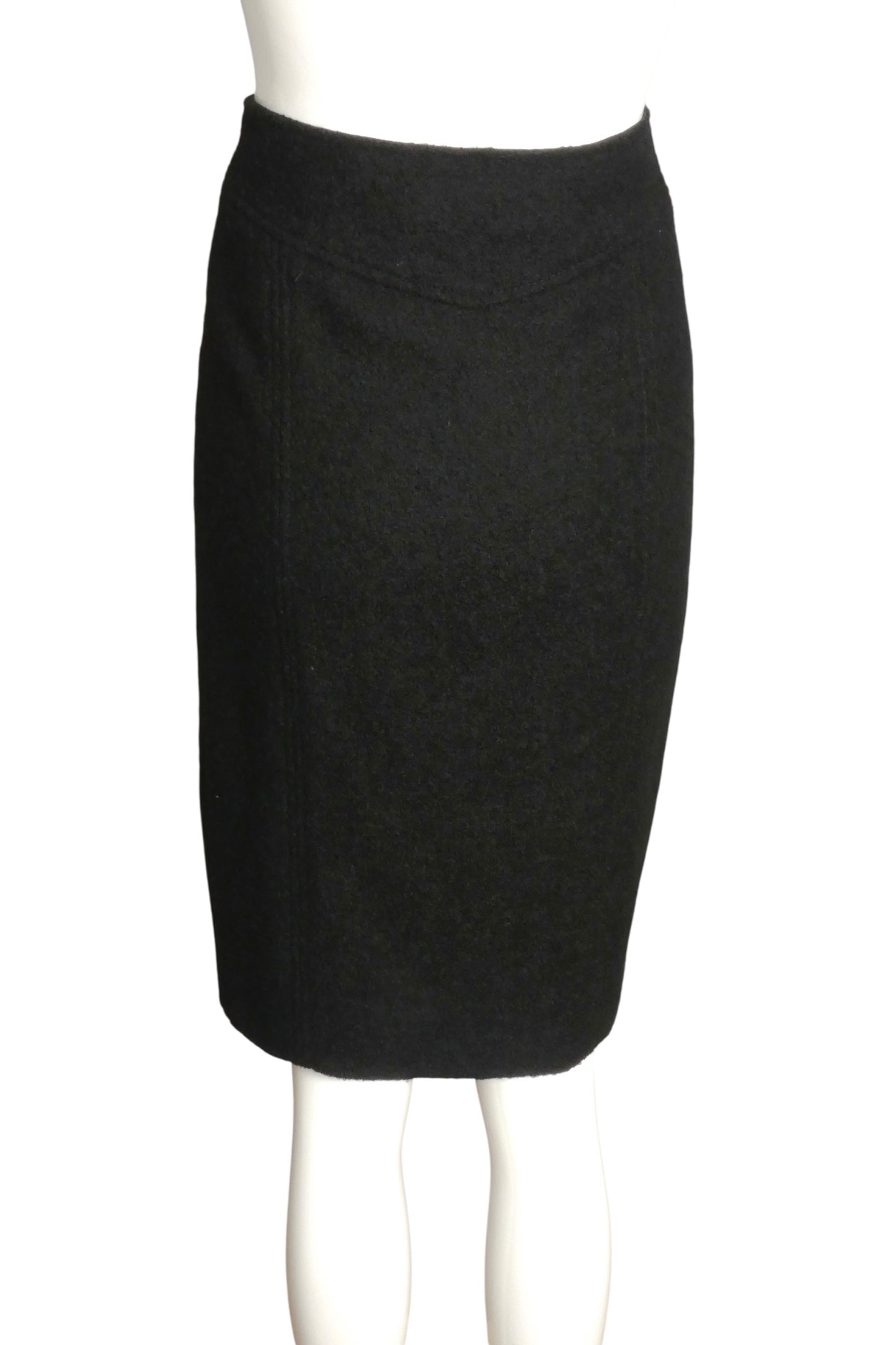 MOSCHINO CHEAP & CHIC- NWT Black Wool Zipper Pencil Skirt, Size 6