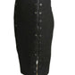MOSCHINO CHEAP & CHIC- NWT Black Wool Zipper Pencil Skirt, Size 6