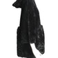 DROME- Black Shearling Hooded Coat, Size Small
