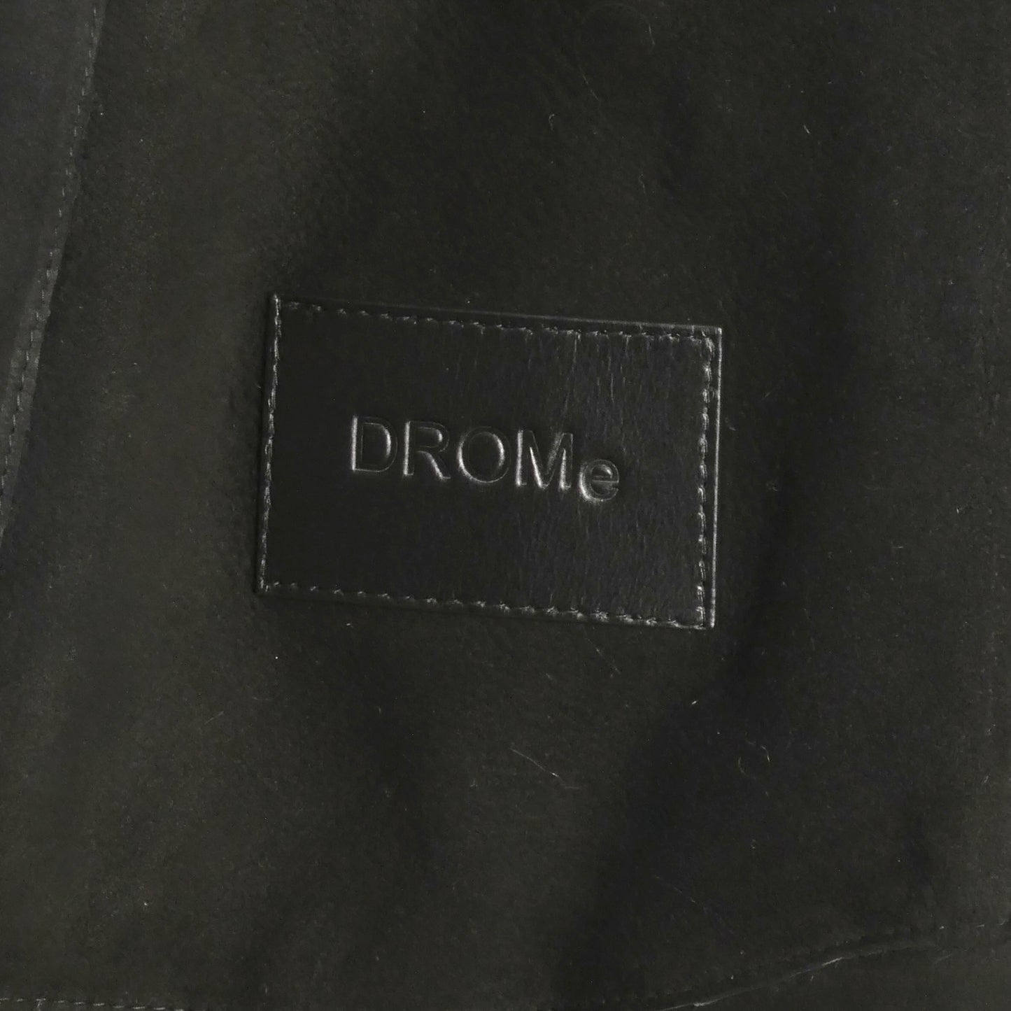 DROME- Black Shearling Hooded Coat, Size Small