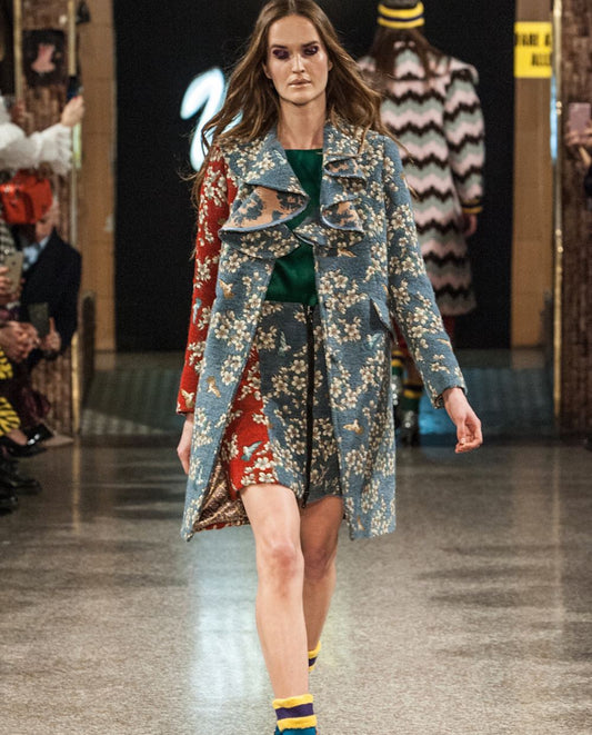ULTRACHIC- NWT 2018 Multi Color Tapestry Overcoat, Size 12
