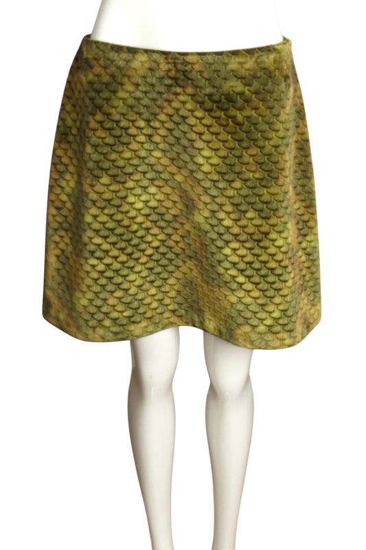 ULTRACHIC- NWT Green Velvet A-Line Skirt, Size 12