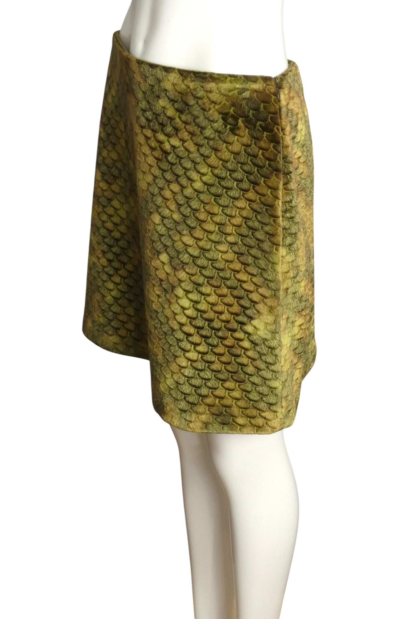 ULTRACHIC- NWT Green Velvet A-Line Skirt, Size 12
