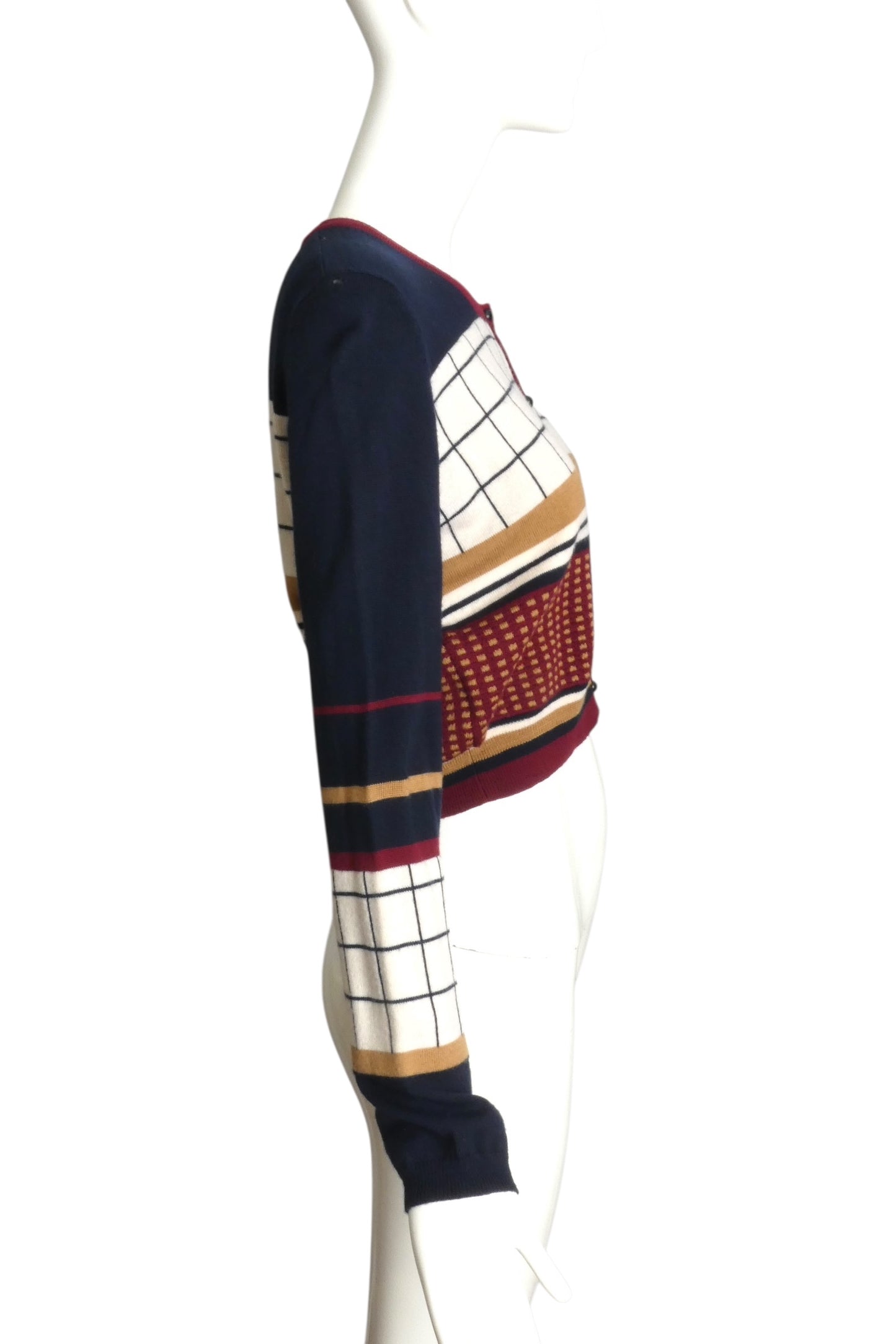 RODIER- NWT Patterned Wool Cardigan Sweater, Size 12