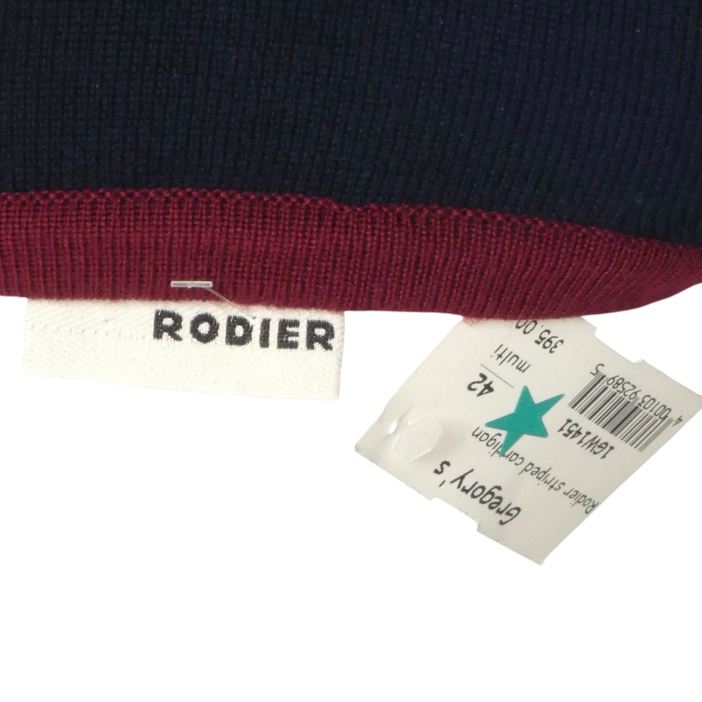 RODIER- NWT Patterned Wool Cardigan Sweater, Size 12