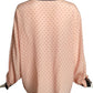 AKRIS- 1980s Printed Silk Blouse, Size 14