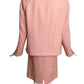 AKRIS- 1980s Pink Tweed Wool Skirt Suit, Size 14